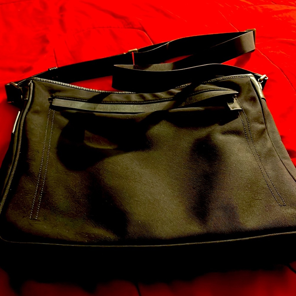 Vintage Coach Messenger Cross Shoulder Bag Black